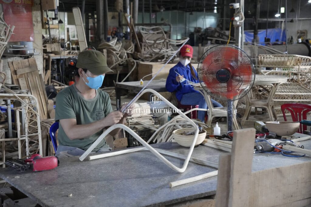 frame rattan making